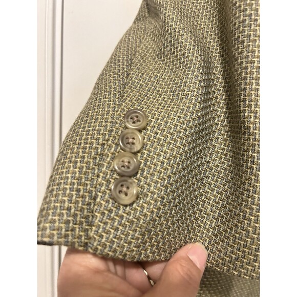 Jack Victor Montreal Wool Tweed Lined Double Vent Blazer Sport coat 44R 3 Button - Picture 6 of 8